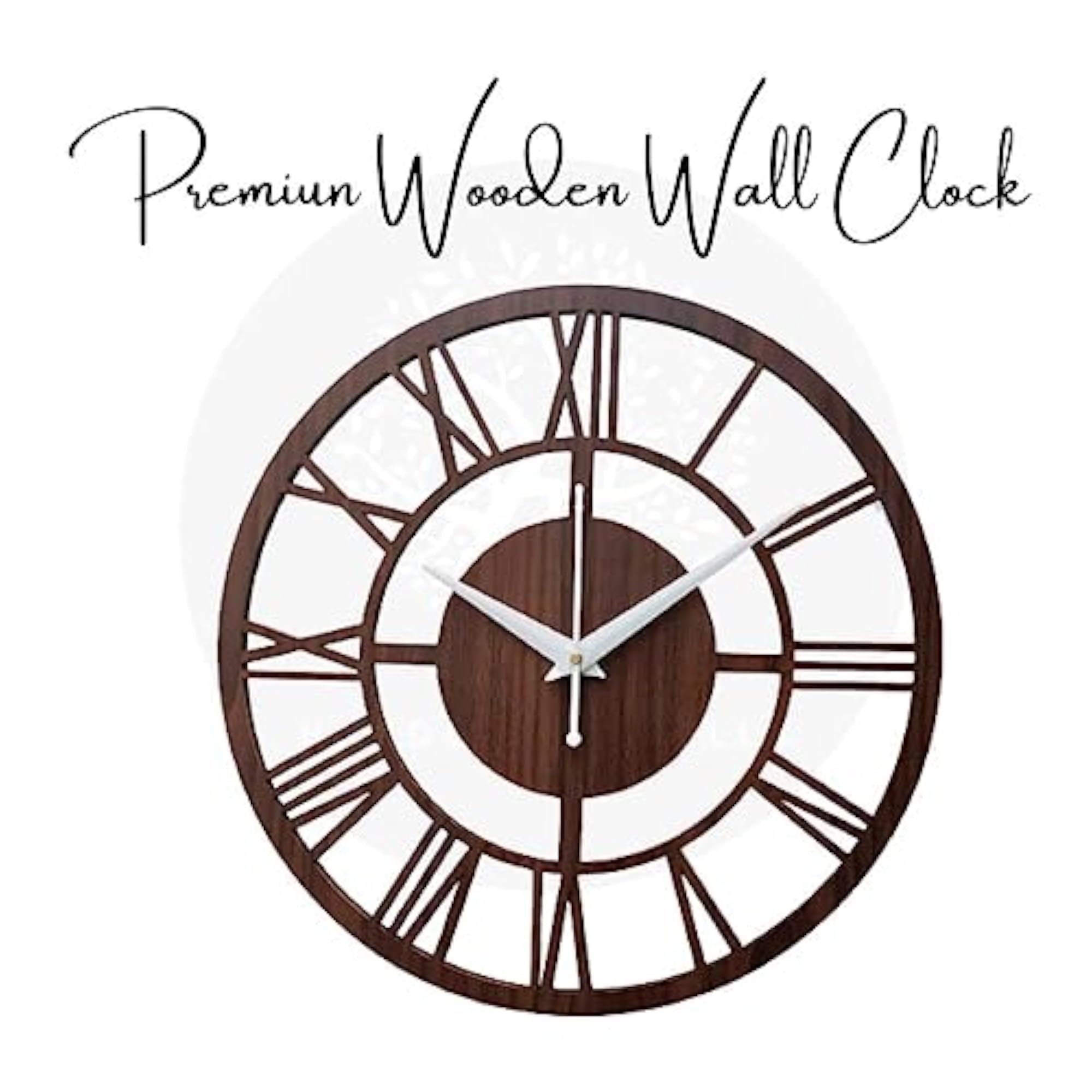 Wooden Brown Designer Analog Wall Clock, 12 Inch