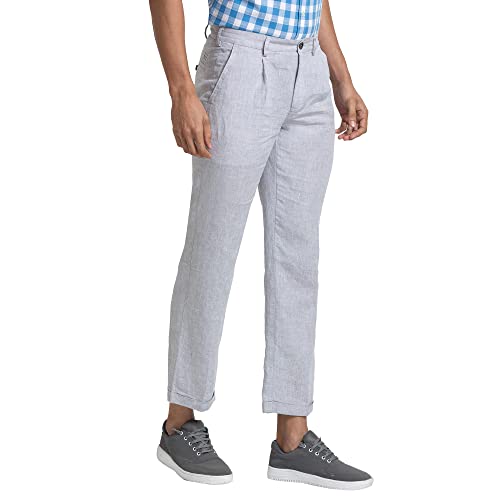Image of Colorplus Tailored Fit Dark Blue Trouser for Men
