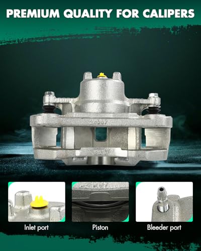 Image of SCITOO Front Right Brake Caliper With Bracket 19B2615 Fit For Chrysler For Sebring 2001-2004,For Dodge For Stratus 2001-2004,For Mitsubishi For Eclipse 2001-2005,For Mitsubishi For Galant 2001-2012