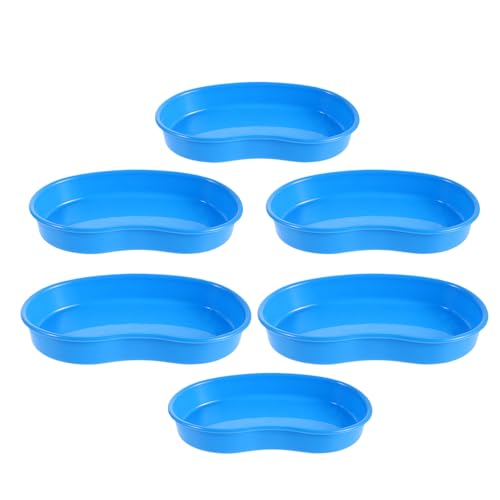 IMIKEYA Lot de 6 Plateaux à Remède en Plastique Bleu, Organisateur Portable de Rein, pour Tri et Distribution Facile des Pilules en Déplacement