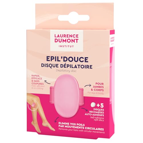 Laurence Dumont Epil'douce - Disque dépilatoire + 5 recharges - Tous types de peaux : Peau lisse et douce
