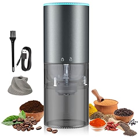 Kaffeemühle Elektrisch,Kaffeebohnenmühle Mini,Füllmenge 25g Kaffeemühle mit Aromaschonendes Keramik Kegelmahlwerk Cover