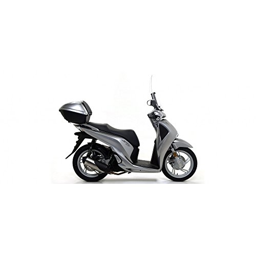 ARROW URBAN ALUMINIUM DARK SILENCER WITH DARK END CAP HONDA SH 125/150I ’12/19 HOMOL. URBAN ALUMINIUM DARK SILENCER WITH BLACK STEELEND CAP FOR ARROW COLLECTORS