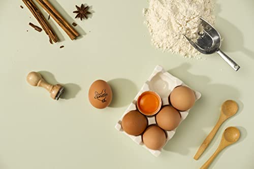 image for Stamp by Me EGG STAMP, Flat Rubber Stamp for Eggs, Chicken EGG Stamp, 