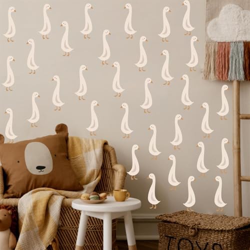 Boho Removable Wall Stickers 6 Sheets | Kids Room Decor, Nursery Vinyl Decals With Leaves, Flowers, Rainbow