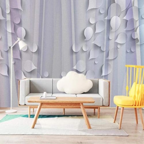 Tzxztt Abstracto Gotas Creatividad Morado Arte Moderno Papel Pintado 3D Seda Texturizada Primera Calidad Neutros Material Ideal Para SalóN Dormitorio-200cm×140cm