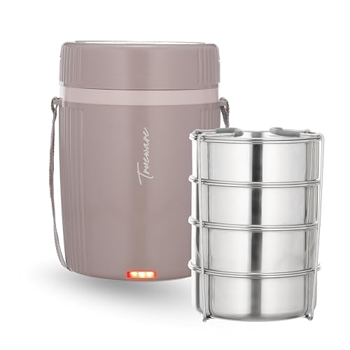 Image of Tureware Electric 4 PU Insulated 4 Stainless Steel Container 450 ML Each Thermoware Electric Lunch Box