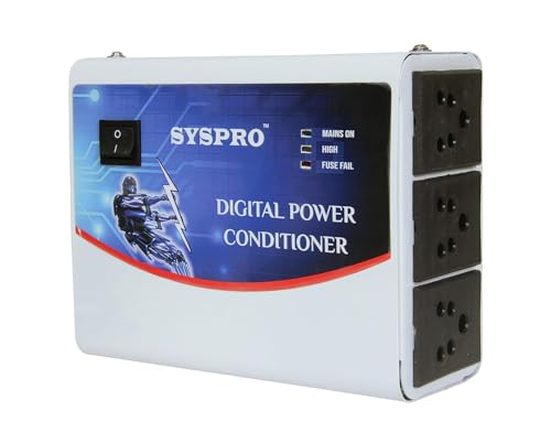 Image of SYSPRO Turbo Voltage Stabilizer for LED /LCD TV + Set Topbox /DVD Player (160-280 V) (Upto 100 INCH) Wall Mountable & Floor Mountable