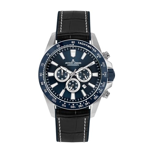 Jacques Lemans Liverpool 1-2140B idée cadeau montre homme noire