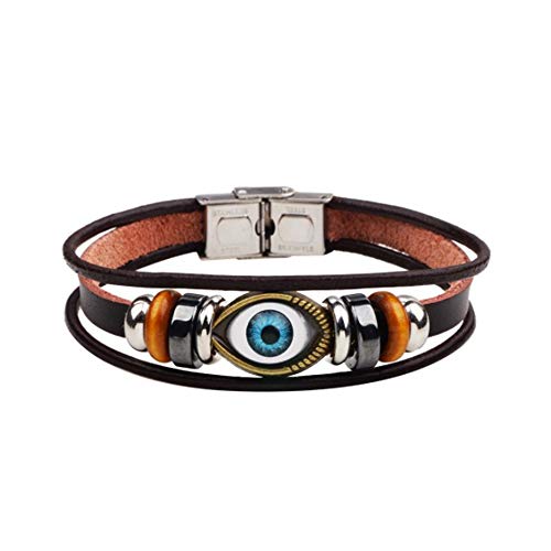 Bracelet mauvais œil en cuir pour sublimer votre style casual quotidien