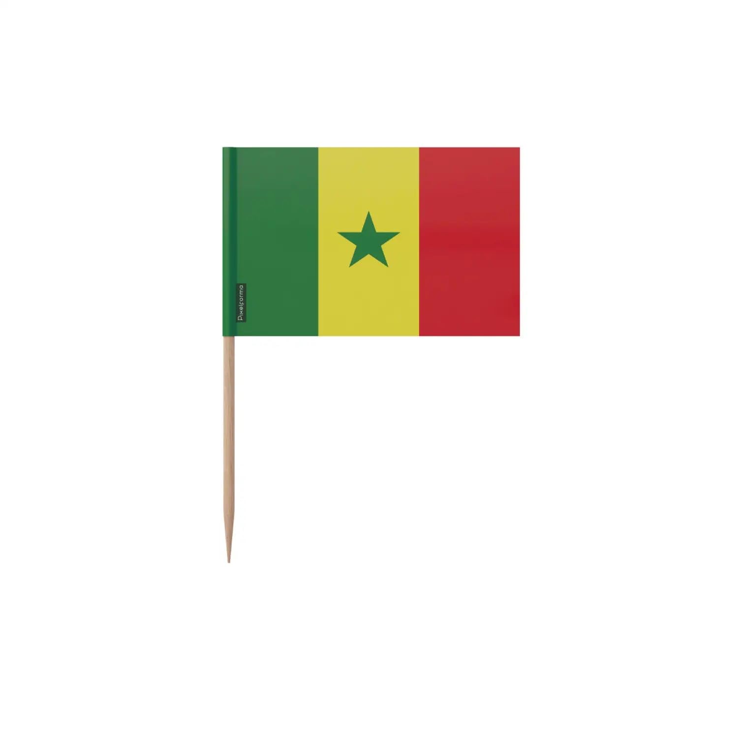 Cure-dents drapeau Sénégal 8cm de table pour cocktails lot de 100