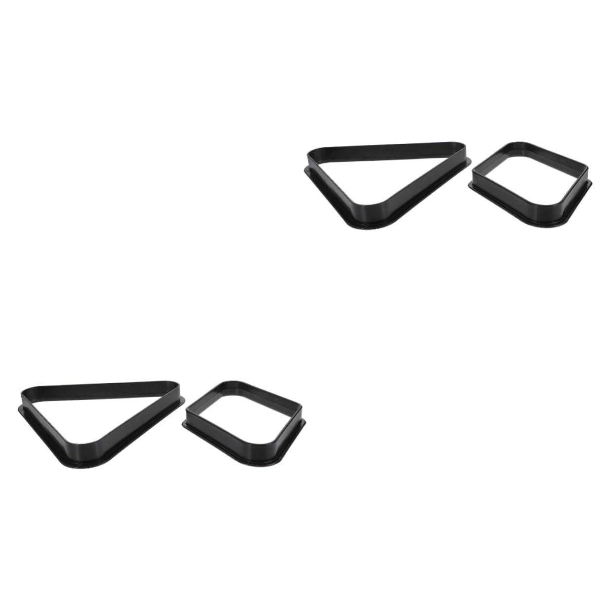 ibasenice 2sets Billiard Tripod Holder Stand Rack of Pool Balls Pool Table Billiards Triangle Rack Triangles Racks Billiard Triangle Triangular Soft Billiard Accessory Black Plastic 2pcs*2