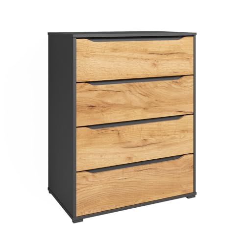 Vicco Kommode Ruben, Goldkraft Eiche, 48 x 101.6 cm