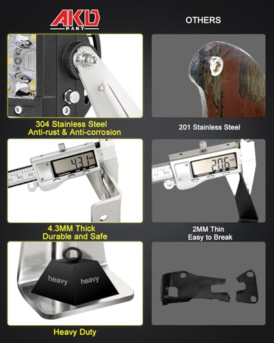 Image of Light Bar Brackets Universal Side Mounting Brackets Kit | Heavy Duty Stainless Steel Light Bar Brackets for Straight or Curved LED Light Bar Up to 54 Inch - 8MM Hole