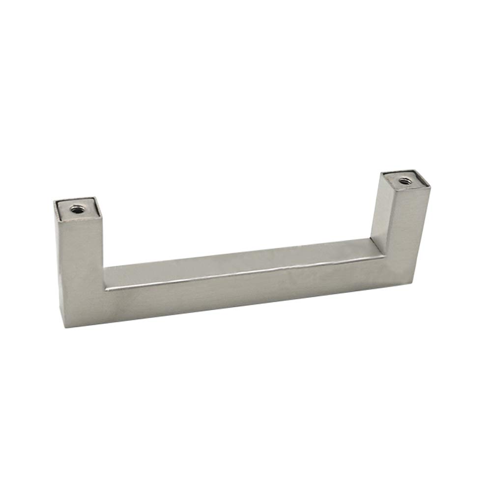 2 pz Quadrato Maniglie per Mobile Acciaio Inox Distanza Fori 96 mm Maniglie per Cucina, Argentate
