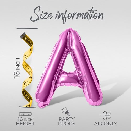 Image of Letter Balloons - LAST SPLASH 16 inch Inch Alphabet Letters Foil Mylar Balloon Bachelorette or Bachelor Party Banner (Pink)