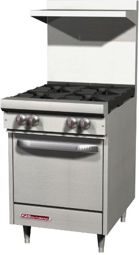 Southbend S-Series S24E 24'' Gas Range, 4 Open Burner, Standard Oven | 147,000 BTU