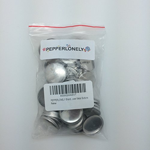 Pepperlonely Brand 30 Sets Aluminum Tone Shank Wire Back Cover Metal Buttons #TOP3
