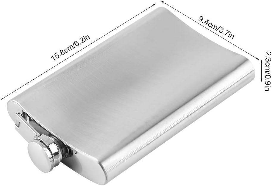 Image of Stainless Steel Hip Flask & Funnel - 10oz Leak Proof Liquor Flask for Men & Women, 295ml Engraved Alcohol Beverage Holder, Perfect for Whiskey, Wine (Hip Flask10 OZ with Funnel)