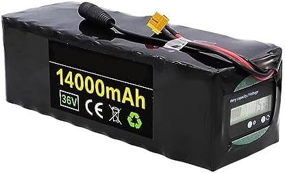 36V20Ah Digital Display E-Bike Lithium Battery Pack, 10S4P with 2A Charger Connector Optional, Electric Bicycle Scooter Motor, Electric Bicycle Lithium Battery Pack