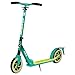 Lightweight and Foldable Kick Scooter - Adjustable Scooter for Teens and Adult, Alloy Deck with High Impact Wheels, Durable ABEC-7 Bearings w/ T-bar Anodized Clamp Collar, Teal Blue - Hurtle HURTSTEL