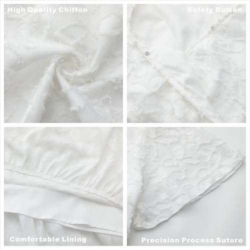 Image of Women's Summer Bohemian Floral Chiffon Dress Cap Sleeve V Neck Ruffle Long Flowy Boho Casual Vacation Dresses
