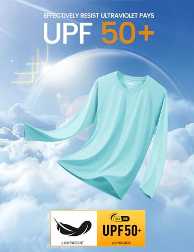 Image of MAGCOMSEN Men's Long Sleeve Shirts UPF 50+ UV Sun Protection Athletic Shirts for Hiking Running Workout Rash Guard