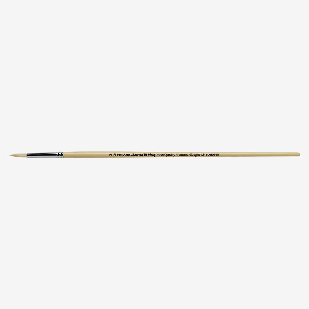 Pro Arte : Series B Hog : Bristle Brush : Round : Size 3