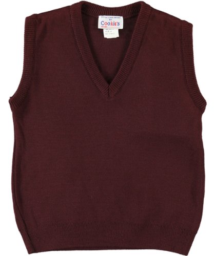 Cookie's Boys' V-Neck Sweater Vest - Burgundy, 182
