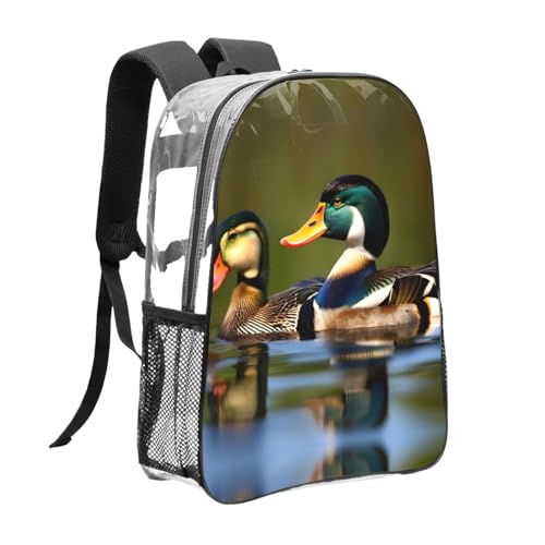Mochila transparente de patos mallard para evitar colas en estadios 3