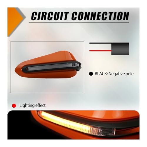 Protège-levier de frein motocross guidon scooter avec LED - 4