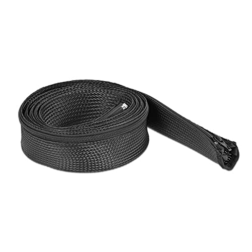 Delock Geflechtschlauch mit Reißverschluss hitzebeständig 2 m x 50 mm schwarz
