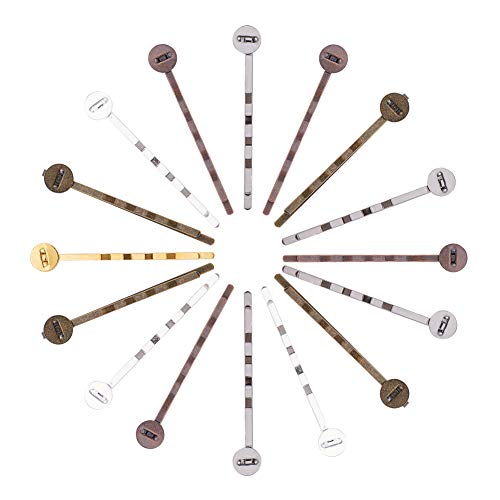 Apprêt cheveux vierges bobby broches avec plateau 8mm mat Arricraft pour bijoux de tête