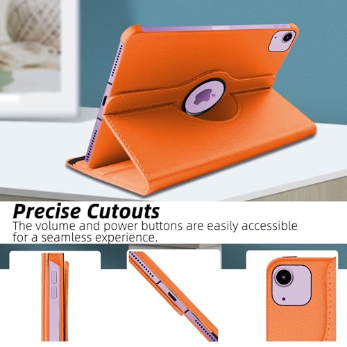 Image of TGK 360 Degree Rotating Flip Cover Case for iPad Air 11 Inch M4 /M3 /M2 2026 /2025 /2024 & Air 5th Gen 2022 /iPad Air 4th Gen 2020 10.9 Inch (Orange)