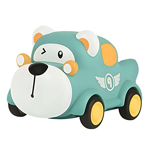 Bexdug Voitures en Caoutchouc Souple pour bébé | Voitures en Caoutchouc Souple Dessin Animé Petite Voiture Bébé Mini Véhicules Jouets,Animaux de Dessin animé Friction Push and Go Toy Cars pour bébés Cover