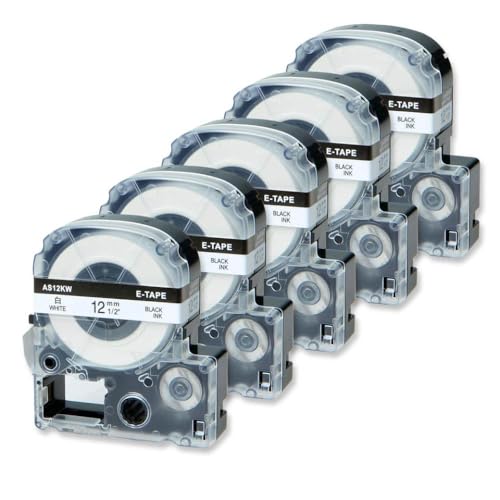 12mm x 8m AS12KW�W�����x����5pk���j�o�[�T���t�B�b�gLW-400 LW-300 LW-700 LW600P K200BL���x���v�����^�[�A�t�^�[�}�[�P�b�g�����ł̔�����i