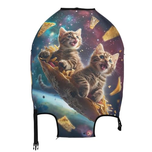 Joisal Cats Taco Spaceship Bag Covers for Luggage Fit 18-32 Inch Suitcase Covers for Luggage Tsa Approved, Luggage Identifier2