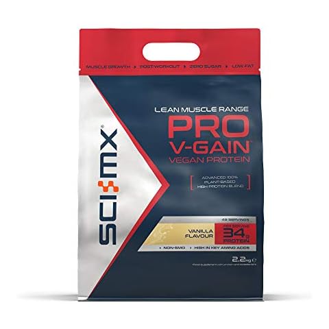 SCI-MX Nutrition Pro V-Gain Protein Powder, Plant Based, 2.2 kg, Vanilla, 49 Servings Cover