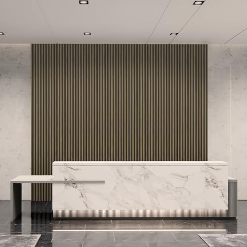 Image of Art3d 96 x 6 Inch 3D Fluted Wood Textured Slat Wall Panel, 8-Pack, Ebony