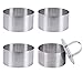 UINOEU 4pcs Anillo para Tartas Molde de Pastel Acero Inoxidable Aro repostería 8cm Aros para Emplatar Molde Redondo para Hornear Postres Chocolate Mousse Pastel bizcochos Tiramisu