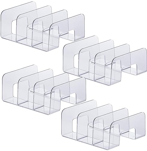 Kit 4 Organizador Acrilico Escritório Estante Sala Multiuso Livros Bolsa Clutch Carteira Paramount