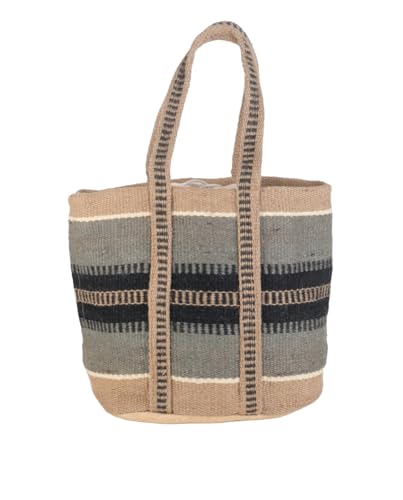 Kbas - Bolso de yute, cierre saco, para mujer