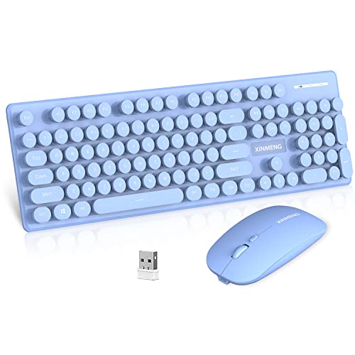 Clavier et souris sans fil rechargeable bleu double mode Bluetooth