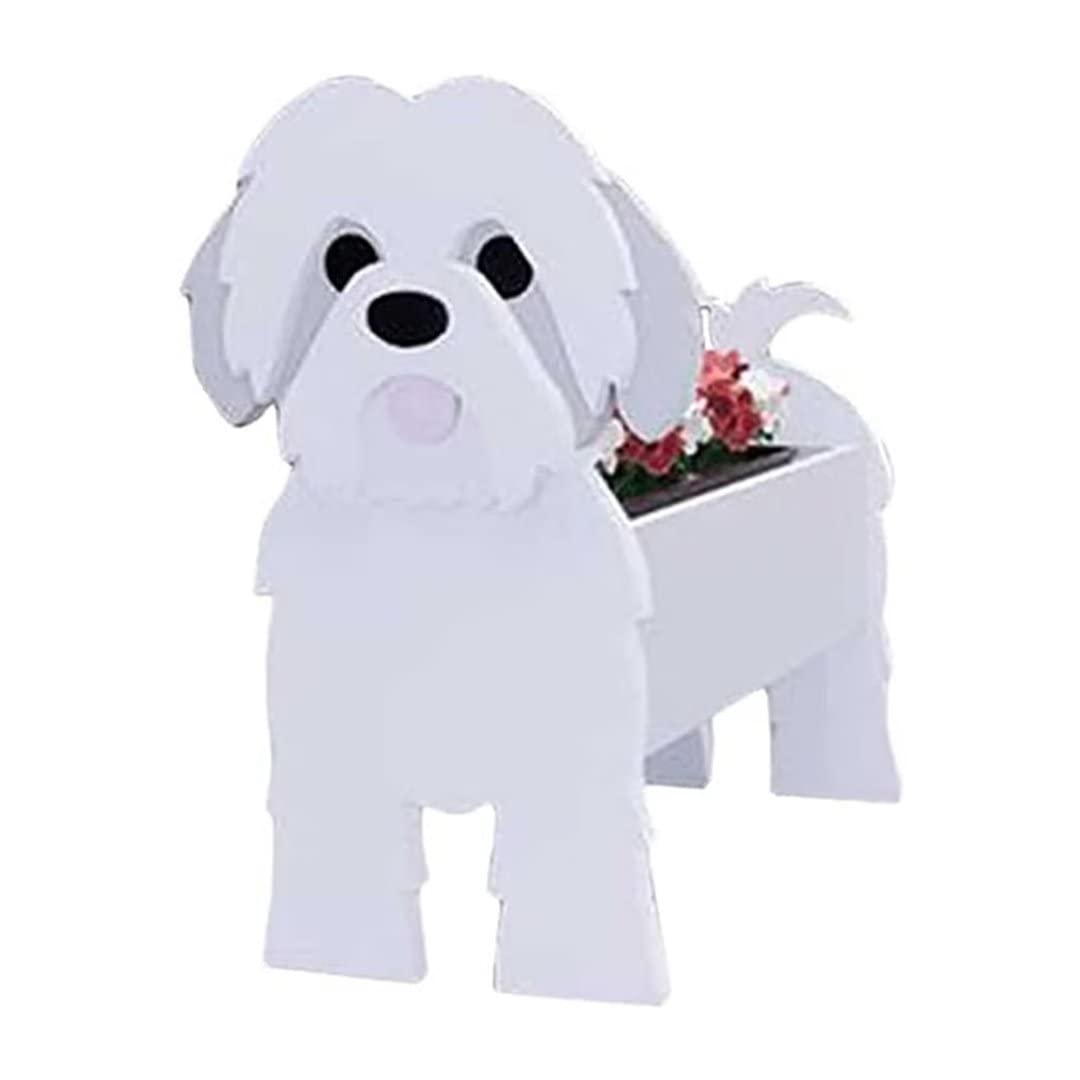 EIMOPE Gifts Dog Flower Pot Planter, PVC Animal Shaped Cartoon Planter Cute Dog Plant Pots Outdoor Indoor Garden Planters For Succulent, Cute Rectangular Plant Flower Pots Decor — image 1