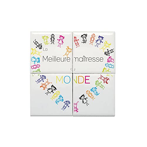 Carreaux céramique décoratif idée cadeau fin d'année scolaire maîtresse