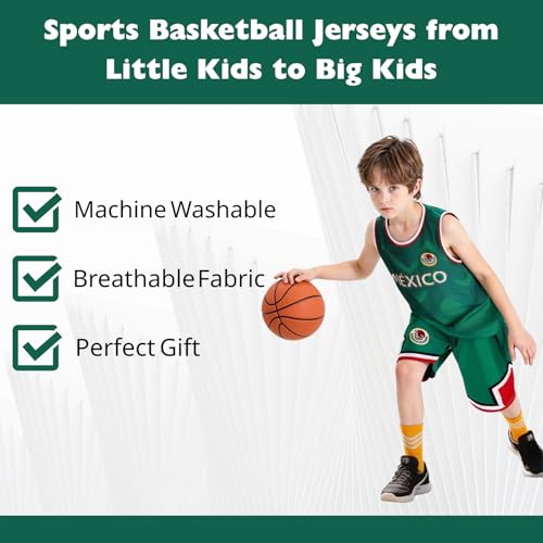 Youth Boys Basketball Jersey Kids Sports Tracksuit Sleeveless Tank Tank Top and Mesh Shorts Set 7-15 Years3