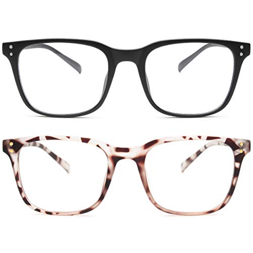 Livho 2 Pack Blue Light Blocking Computer Glasses for Women Men,TR90 Light Weight
