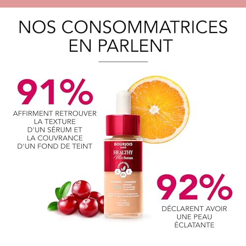 Bourjois Healthy Mix Clean fond de teint sérum - 55N - Beige Foncé, 30 ml