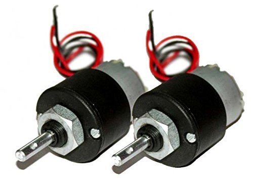 EasyElectronics Metal Easy Electronics 12V Dc 30 Rpm Geared Motor (Black) - Set Of 2