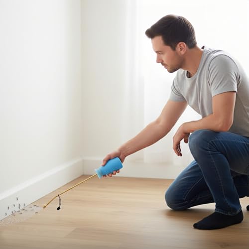 Image of Diatomaceous Earth Duster, 230ml Large, Powder Duster Kit with Long Copper Tube & Folding Funnel, Indoor Outdoor Silicone Sprayer Heavy Duty Bulb Applicator for Home and Garden(Blue)